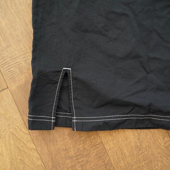 Nike Sportswear Short Cami Dress Womens Small Black Woven‎ Sporty Swoosh Logo - Picture 5 of 13